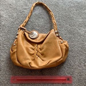 B. makowsky golden tan shoulder bag